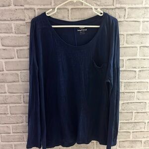 Old Navy long sleeve Boyfriend shirt, navy blue size XXL sweater - lightweight‌